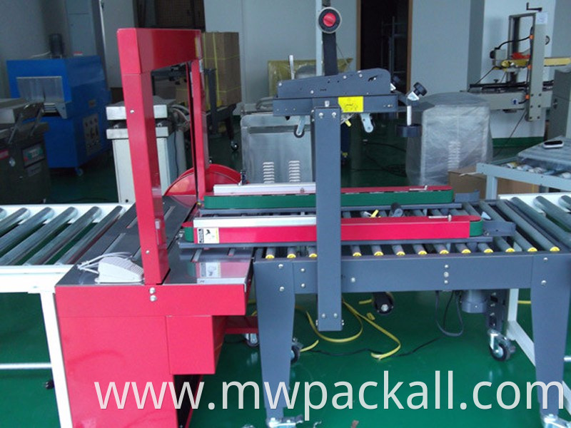 Cartons board package strapping machine with side strapping